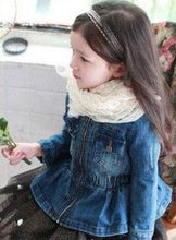 Load image into Gallery viewer, Girls' Jeans Jacket Children Gathered-Waist Childrenswear