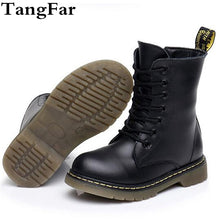 Load image into Gallery viewer, Boots Kids Genuine Leather Winter Fur Ankle Boots For Boys Toddler Fashion Girls Snow Boots Children's Shoes