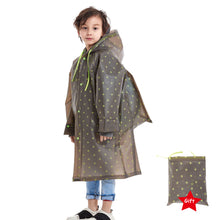 Load image into Gallery viewer, Yuding Waterproof Plastic kids-raincoat for girls boys Impermeable Poncho Children school bag rain cover Rain coat Jacket set
