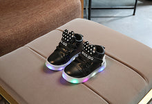 Load image into Gallery viewer, Girls Shoes Children's shining stars luminous LED sports cartoon Boots