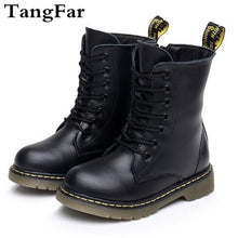 Load image into Gallery viewer, Boots Kids Genuine Leather Winter Fur Ankle Boots For Boys Toddler Fashion Girls Snow Boots Children's Shoes