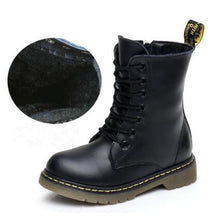 Load image into Gallery viewer, Boots Kids Genuine Leather Winter Fur Ankle Boots For Boys Toddler Fashion Girls Snow Boots Children's Shoes