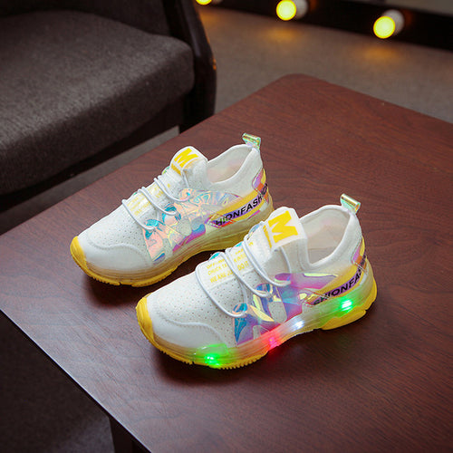 Breathable Children's Shoes with LED Lights Sneakers