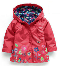 Load image into Gallery viewer, Raincoat Toddler hooded frog Ladybug flower Dinosaur pattern Waterproof Coat For Girls And Boys Children Kids Outwear