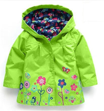 Load image into Gallery viewer, Raincoat Toddler hooded frog Ladybug flower Dinosaur pattern Waterproof Coat For Girls And Boys Children Kids Outwear