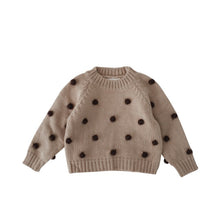 Load image into Gallery viewer, Girls' autumn winter pullover sweaters toddler baby clothing litttle 3D balls  long sleeved babies sweaters kids knitwear 1-5T
