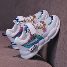 Load image into Gallery viewer, ULKNN  new girls sports shoes wild big children autumn boy soft bottom breathable children's shoes kids casual shoes blue