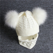 Load image into Gallery viewer, Baby Hat Pompon Winter Scarf Children Hat Knitted Cute Cap For Girls Boys Casual Solid Color Girls Hat Baby Cap