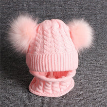 Load image into Gallery viewer, Baby Hat Pompon Winter Scarf Children Hat Knitted Cute Cap For Girls Boys Casual Solid Color Girls Hat Baby Cap