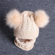 Load image into Gallery viewer, Baby Hat Pompon Winter Scarf Children Hat Knitted Cute Cap For Girls Boys Casual Solid Color Girls Hat Baby Cap