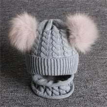 Load image into Gallery viewer, Baby Hat Pompon Winter Scarf Children Hat Knitted Cute Cap For Girls Boys Casual Solid Color Girls Hat Baby Cap