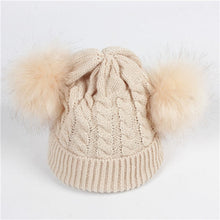 Load image into Gallery viewer, Baby Hat Pompon Winter Scarf Children Hat Knitted Cute Cap For Girls Boys Casual Solid Color Girls Hat Baby Cap