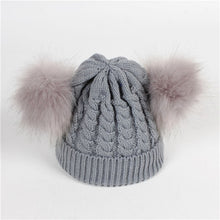 Load image into Gallery viewer, Baby Hat Pompon Winter Scarf Children Hat Knitted Cute Cap For Girls Boys Casual Solid Color Girls Hat Baby Cap