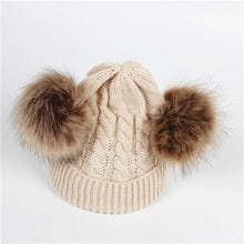 Load image into Gallery viewer, Baby Hat Pompon Winter Scarf Children Hat Knitted Cute Cap For Girls Boys Casual Solid Color Girls Hat Baby Cap