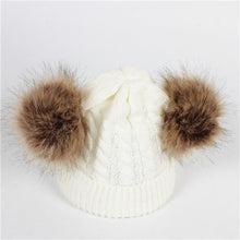 Load image into Gallery viewer, Baby Hat Pompon Winter Scarf Children Hat Knitted Cute Cap For Girls Boys Casual Solid Color Girls Hat Baby Cap