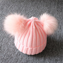 Load image into Gallery viewer, Baby Hat Pompon Winter Scarf Children Hat Knitted Cute Cap For Girls Boys Casual Solid Color Girls Hat Baby Cap