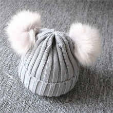 Load image into Gallery viewer, Baby Hat Pompon Winter Scarf Children Hat Knitted Cute Cap For Girls Boys Casual Solid Color Girls Hat Baby Cap