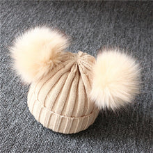 Load image into Gallery viewer, Baby Hat Pompon Winter Scarf Children Hat Knitted Cute Cap For Girls Boys Casual Solid Color Girls Hat Baby Cap