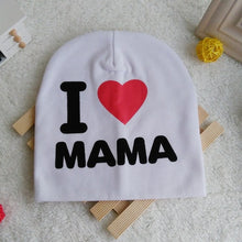 Load image into Gallery viewer, I LOVE PAPA / MAMA Cap Cute Letter Print Warm Hat For Newborn Kids