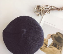 Load image into Gallery viewer, kids children Cool Wind Children Knitted Berets Winter and Autumn Curling Pumpkin Hat Painter's Cap Baby's Wool Cap