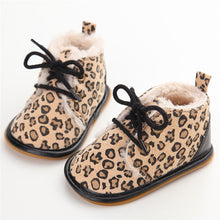 Load image into Gallery viewer, Newborn Baby Girl Shoes Summer Warm Snow Boots Toddler Infant Booties Black Red Girls Pre-Walker Baby Boys Tie Up First Walkers