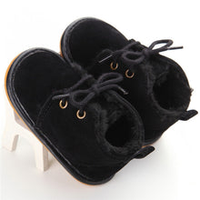 Load image into Gallery viewer, Newborn Baby Girl Shoes Summer Warm Snow Boots Toddler Infant Booties Black Red Girls Pre-Walker Baby Boys Tie Up First Walkers