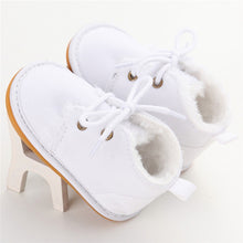 Load image into Gallery viewer, Newborn Baby Girl Shoes Summer Warm Snow Boots Toddler Infant Booties Black Red Girls Pre-Walker Baby Boys Tie Up First Walkers