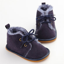 Load image into Gallery viewer, Newborn Baby Girl Shoes Summer Warm Snow Boots Toddler Infant Booties Black Red Girls Pre-Walker Baby Boys Tie Up First Walkers