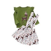 Load image into Gallery viewer, Christmas Kids Baby Girl Outfits Clothes Winter Long Sleeve T-shirt Top+Long Pants Skirt Kids Boutique Clothing Children Clothes