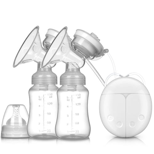 Double Electric Breast Pumps USB Powerful Suction Nipple Pump With Baby Milk Bottle Cold Heat Pad Breast feeding Tools T2236