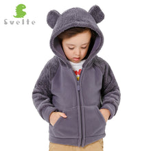 Load image into Gallery viewer, SVELTE Fall Winter for Children Boys' Fur Soft Fleece Hoody Girls Hooded Jacket Outerwear Coat Clothing with Cartoon Bear Ears