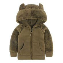 Load image into Gallery viewer, SVELTE Fall Winter for Children Boys' Fur Soft Fleece Hoody Girls Hooded Jacket Outerwear Coat Clothing with Cartoon Bear Ears