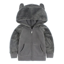 Load image into Gallery viewer, SVELTE Fall Winter for Children Boys' Fur Soft Fleece Hoody Girls Hooded Jacket Outerwear Coat Clothing with Cartoon Bear Ears