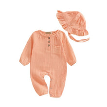 Load image into Gallery viewer, Infant Baby Boy Girl Jumpsuit Romper With Hat  Sleepsuit 0-24M