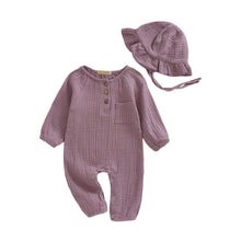 Load image into Gallery viewer, Infant Baby Boy Girl Jumpsuit Romper With Hat  Sleepsuit 0-24M