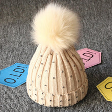 Load image into Gallery viewer, Baby Hat Pompon Winter Scarf Children Hat Knitted Cute Cap For Girls Boys Casual Solid Color Girls Hat Baby Cap