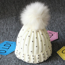 Load image into Gallery viewer, Baby Hat Pompon Winter Scarf Children Hat Knitted Cute Cap For Girls Boys Casual Solid Color Girls Hat Baby Cap