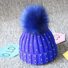 Load image into Gallery viewer, Baby Hat Pompon Winter Scarf Children Hat Knitted Cute Cap For Girls Boys Casual Solid Color Girls Hat Baby Cap