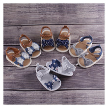Load image into Gallery viewer, New Baby Girls Summer Print Bowknot Girls Shoes Anti-Slip Soft Sole Toddler Shoes Cute First Prewalker Shoes