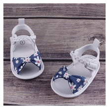 Load image into Gallery viewer, New Baby Girls Summer Print Bowknot Girls Shoes Anti-Slip Soft Sole Toddler Shoes Cute First Prewalker Shoes