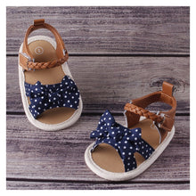 Load image into Gallery viewer, New Baby Girls Summer Print Bowknot Girls Shoes Anti-Slip Soft Sole Toddler Shoes Cute First Prewalker Shoes