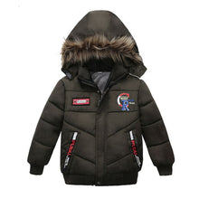 Load image into Gallery viewer, Children Jacket For Boys Coat 2019 Autumn Winter Jackets For Boys Jacket Kids Warm Hooded Zipper Outerwear Coat For Boys costume