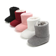 Load image into Gallery viewer, Newborn Baby Booties Lovely Warm Fluff Boy Girl Winter Toddler First Walkers Cotton Comfort Soft Anti-slip Infant Crib Shoes