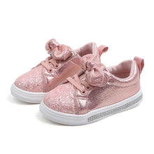 Load image into Gallery viewer, Girls Sneakers 2019 Fashion Sequined Children's Casual Shoes Sneakers Bow Children's Shoes Kids Sneakers