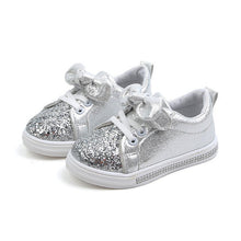 Load image into Gallery viewer, Girls Sneakers 2019 Fashion Sequined Children's Casual Shoes Sneakers Bow Children's Shoes Kids Sneakers