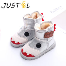 Load image into Gallery viewer, JUSTSL Autumn Winter Children's Cotton Shoes Boys Girls Fashion Plus Velvet Little Monsters Style Warm Kids Snow Boots