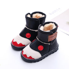 Load image into Gallery viewer, JUSTSL Autumn Winter Children's Cotton Shoes Boys Girls Fashion Plus Velvet Little Monsters Style Warm Kids Snow Boots