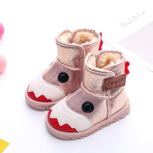 Load image into Gallery viewer, JUSTSL Autumn Winter Children's Cotton Shoes Boys Girls Fashion Plus Velvet Little Monsters Style Warm Kids Snow Boots