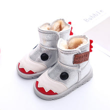Load image into Gallery viewer, JUSTSL Autumn Winter Children's Cotton Shoes Boys Girls Fashion Plus Velvet Little Monsters Style Warm Kids Snow Boots