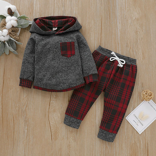 Baby Boy Clothes New Hooded Tops+Pants 2PCS Set Outfits